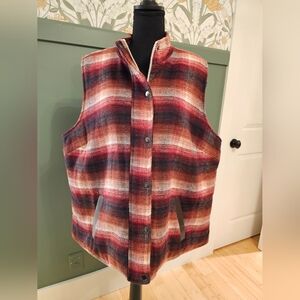 CJBanks Plaid Flannel Vest 2X